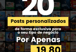 7958420 Posts personalizados para redes sociais (R$ 0,99 por post!)