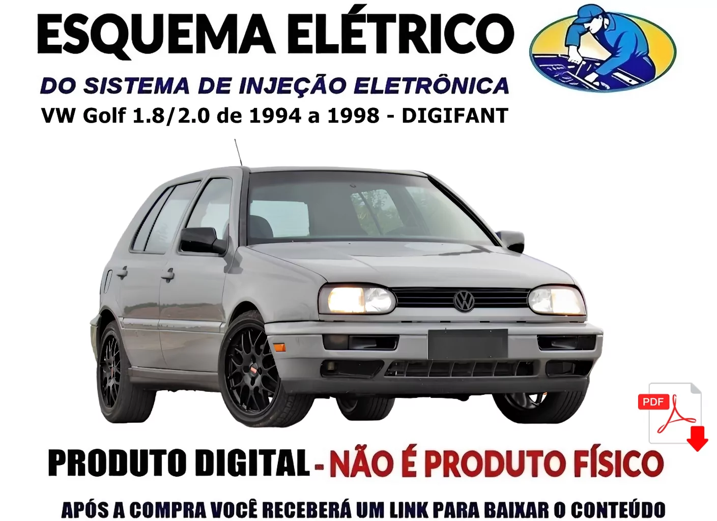 159134Esquema Elétrico Completo Jetta 2.0 de 2011 a 2015 Inclui Injeção (Em Inglês)