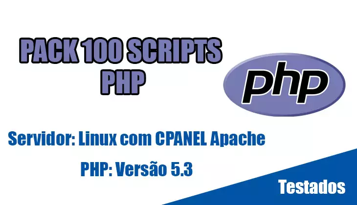 168304Mega pack:  100 Scripts PHP Todos Testados