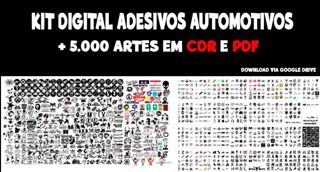 159464Pacote Digital de Artes e Vetores para Adesivos Automotivos