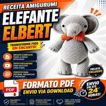 238074Receita de Amigurumi Elefante Monyu